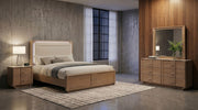 Leanne 4-piece Queen Bedroom Set Light Oak - 223131Q-S4