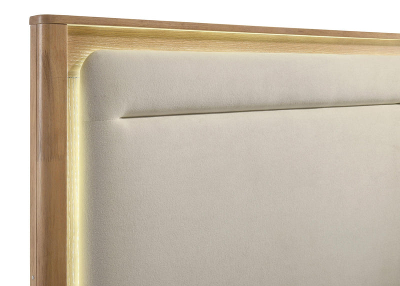 Leanne 4-piece Queen Bedroom Set Light Oak - 223131Q-S4