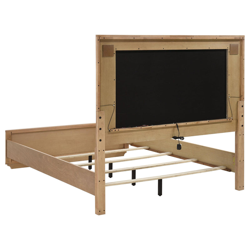 Leanne 4-piece Queen Bedroom Set Light Oak - 223131Q-S4