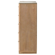 Leanne 5-drawer Sinter Stone Top Chest of Drawers Light Oak - 223135
