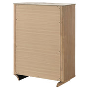 Leanne 5-drawer Sinter Stone Top Chest of Drawers Light Oak - 223135