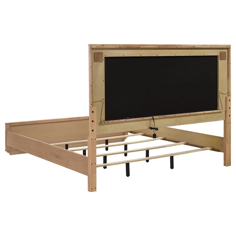 Leanne 5-piece Eastern King Bedroom Set Light Oak - 223131KE-S5