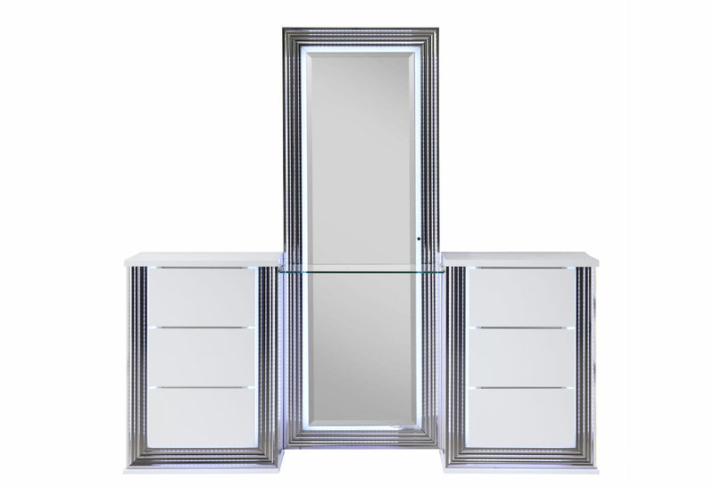 Ylime Smooth White Vanity With Led - YLIME-SMOOTH WHITE-VANITY W/ LED