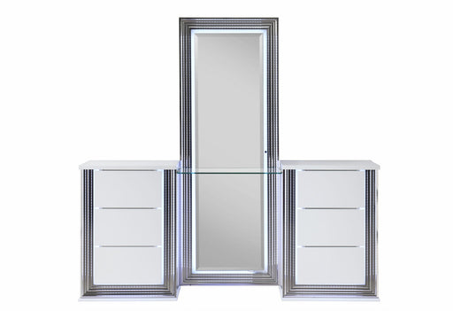 Ylime Smooth White Vanity With Led - YLIME-SMOOTH WHITE-VANITY W/ LED