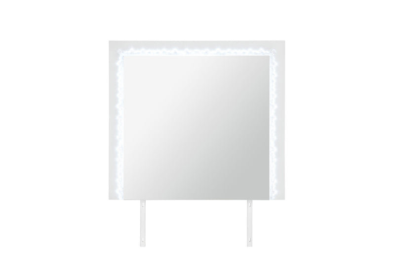Naomi Silver Marble Mirror With Led - NAOMI-SILVER MARBLE-MR W/ LED