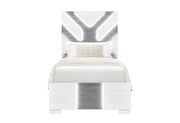 Optimus Wht Full Bed With Led - OPTIMUS-WHT/GRY-FB W/LED