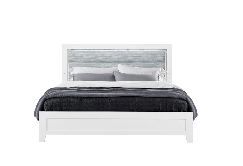 Luccia White Full Bed With Led - LUCCIA-WHITE-FB W/LED