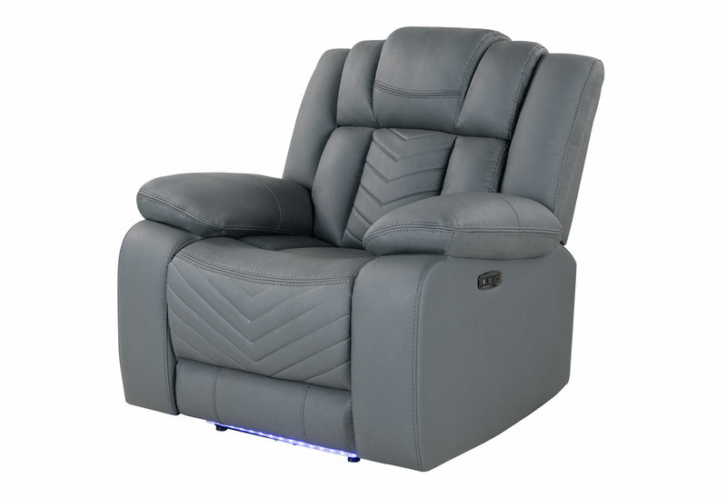 U7068 Grey 10 Power Recliner With Led - U7068-GREY 10-PR W/ LED