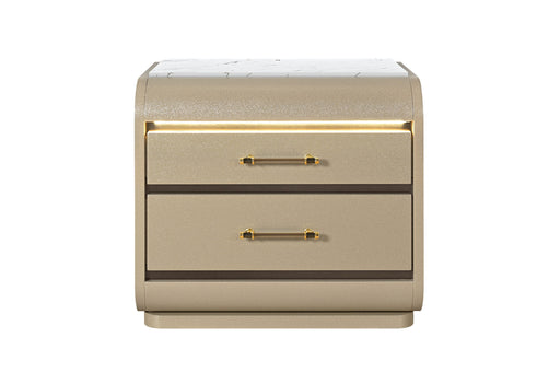 Genesis Gold Nightstand With Led - GENESIS-GOLD-NS W/LED