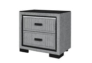 Isabella Grey Nightstand With Led - ISABELLA-GREY-NS W/ LED