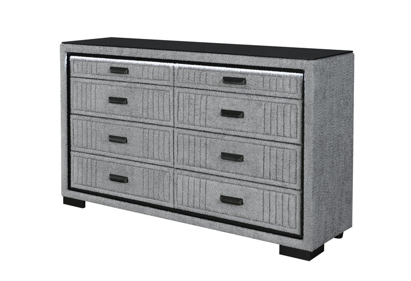 Isabella Grey Dresser With Led - ISABELLA-GREY-DR W/ LED