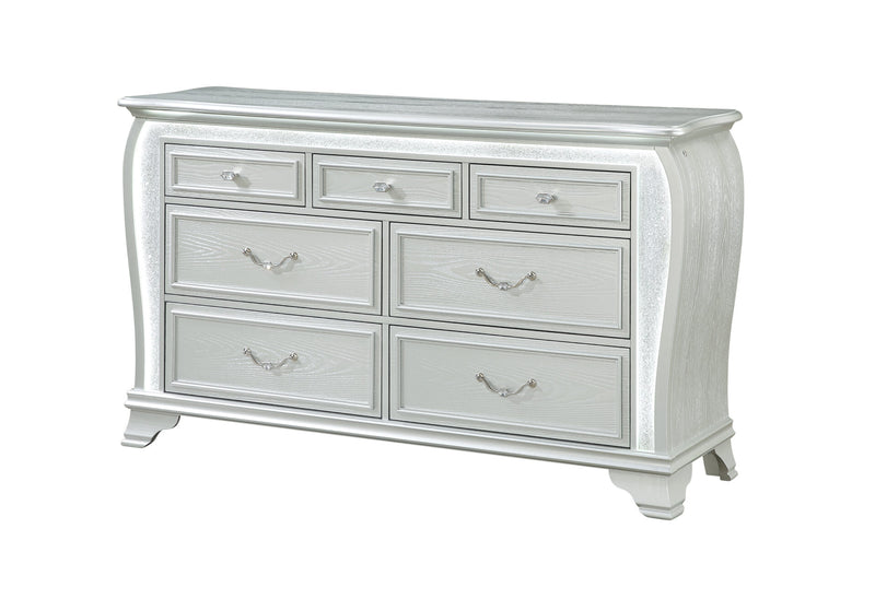 Aria Silver Dresser With Led - ARIA-SILVER-DR W/LED