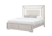 Clara Beige King Bed With Led - CLARA-BEIGE-KB W/LED