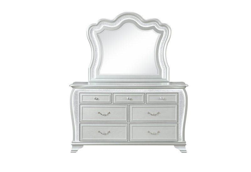 Aria Silver Dresser With Led - ARIA-SILVER-DR W/LED