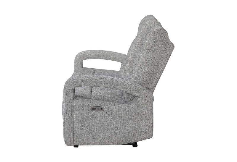U6611 Grey 15 Power Reclining Sofa With Led - U6611-GREY 15-PRS W/LED
