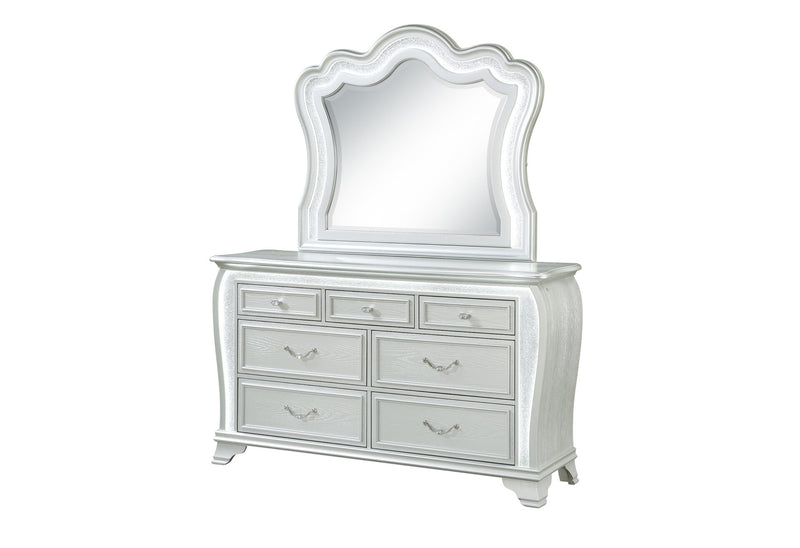 Aria Silver Dresser With Led - ARIA-SILVER-DR W/LED