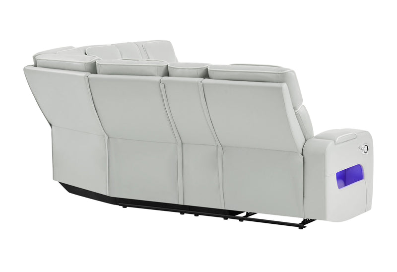 U8611 Blanche Silver Sectional With Led - U8611-BLANCHE SIL-SECTIONAL W/LED