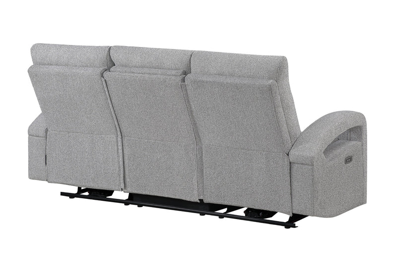 U6611 Grey 15 Power Reclining Sofa With Led - U6611-GREY 15-PRS W/LED