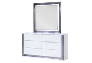 Ylime Smooth White Mirror With Led - YLIME-SMOOTH WHITE-MR W/ LED - Gate Furniture