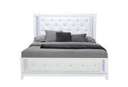 Alina White King Bed With Led - ALINA-WHITE-KB W/LED-N