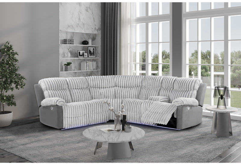 U6028 Grey Sectional With Led - U6028-GREY-SECTIONAL W/LED-N