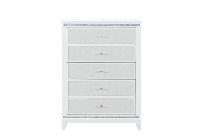 Alina White Chest With Led - ALINA-WHITE-CH W/ LED-N