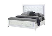 Alina White King Bed With Led - ALINA-WHITE-KB W/LED-N