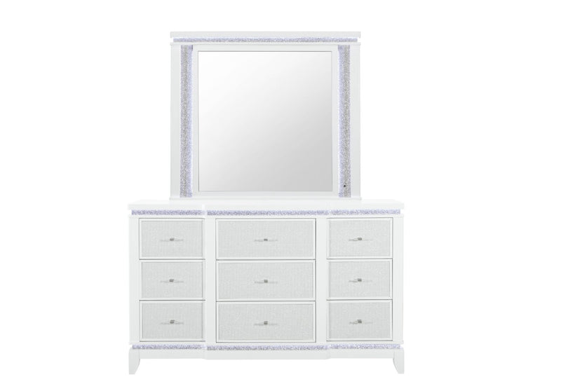 Alina White Mirror With Led - ALINA-WHITE-MR W/ LED-N