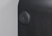 Beckett White/Black Nightstand With Led, Cooler And Speaker - BECKETT-WHT/BLK-NS W/ LED COOLER & SPEAKER