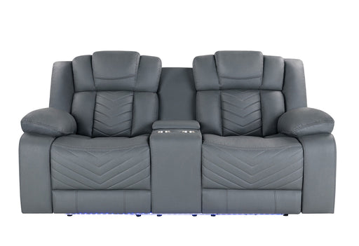 U7069 Grey 10 Pwr Con Rec Loveseat With Led And Immersive Sound - U7069-GREY 10-PCRLS W/ LED + IS