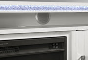 Lily White Entertainment Unit 72 W/ Led, Speakers, Crystal Inserts - LILY-WHITE-EU 72 W/LED & SPKR