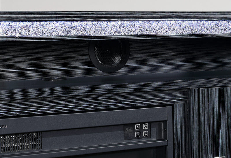 Lily Dark Grey Ent Unit 72 Inch W/ Led, Speakers, Crystal Inserts - LILY-DARK GREY-EU 72 W/LED & SPKR