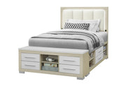 Emma Natural/White Full Bed With Led And Usb - EMMA-NATURAL/WHITE-FB W/ LED & USB