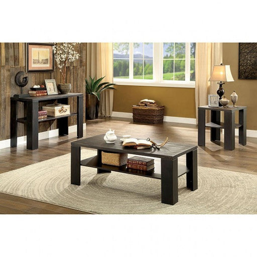 Leda Antique Black End Table - CM4328E