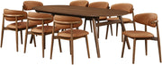 Leesa Vegan Leather Upholstered Dining Chair in Cognac, Set of 2 - 88034Cognac-C
