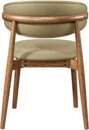 Leesa Vegan Leather Upholstered Dining Chair in Khaki, Set of 2 - 88034Khaki-C