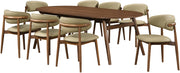 Leesa Vegan Leather Upholstered Dining Chair in Khaki, Set of 2 - 88034Khaki-C