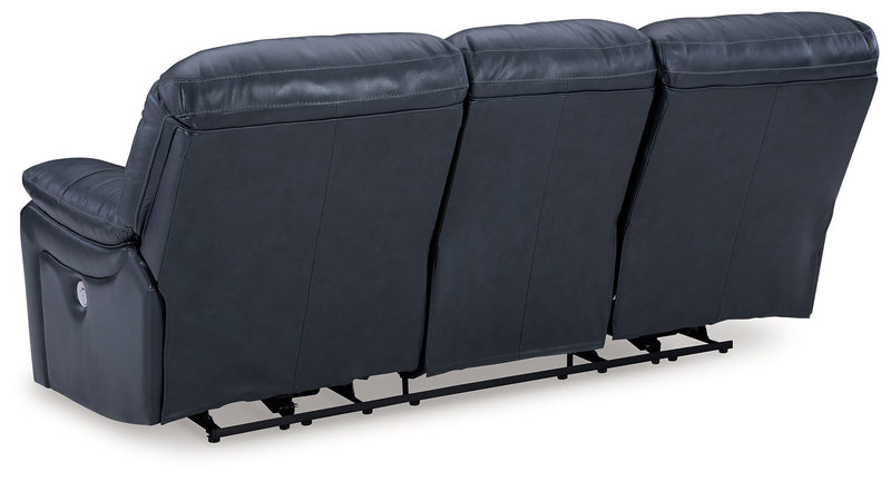 Leesworth Sofa, Loveseat and Recliner in Ocean - PKG016543