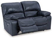 Leesworth Sofa, Loveseat and Recliner in Ocean - PKG016543