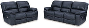 Leesworth Sofa, Loveseat and Recliner in Ocean - PKG016543