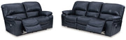 Leesworth Sofa, Loveseat and Recliner in Ocean - PKG016543