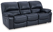 Leesworth Sofa, Loveseat and Recliner in Ocean - PKG016543