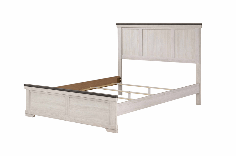 Leighton Cream/Brown Full Panel Bed - Gate FurnitureFull Bed