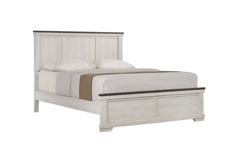Leighton Cream/Brown Full Panel Bed - Gate FurnitureFull Bed