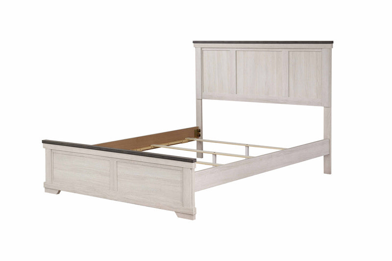 Leighton Cream/Brown Panel Bedroom Set - Gate FurnitureBedroom Set