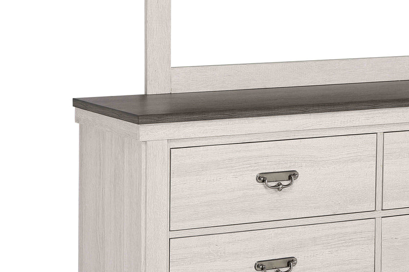 Leighton Cream/Brown Panel Bedroom Set - Gate FurnitureBedroom Set
