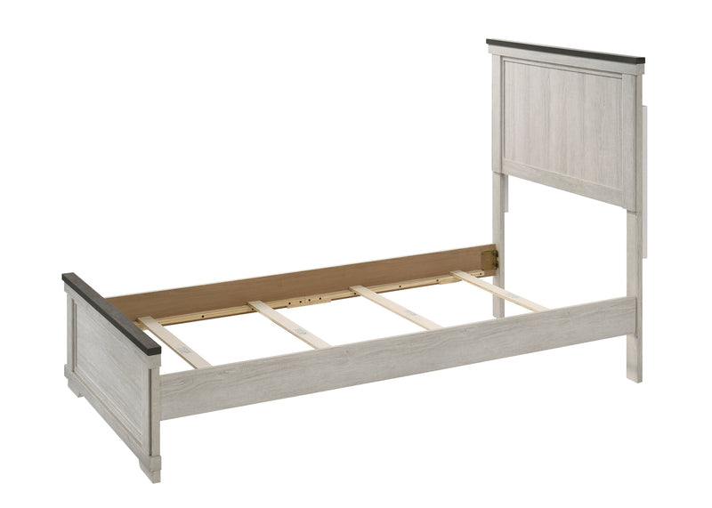 Leighton Cream/Brown Panel Youth Bedroom Set - Gate FurnitureYouth Bedroom Set