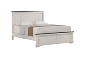 Leighton Cream/Brown Queen Panel Bed - Gate FurnitureQueen Bed