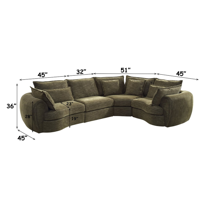 Leighton Modular - Wedge w/4 Pillows - LV07692