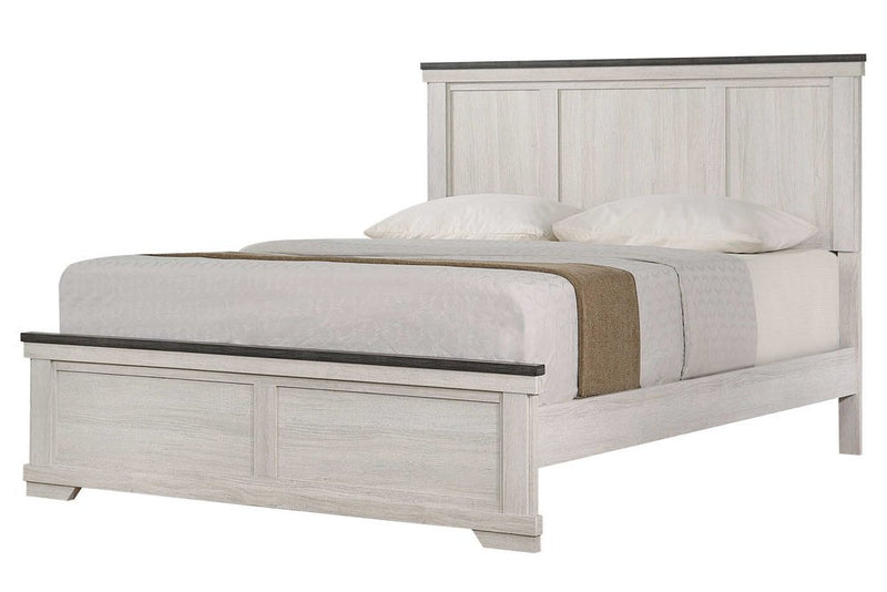 Leighton Two Tone Queen Panel Bed - Gate FurnitureQueen Bed